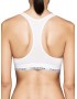 Calvin Klein Unlined Bralette 0000F3785E-100  με φαρδύ λάστιχο και αθλητική πλάτη ΑΣΠΡΟ